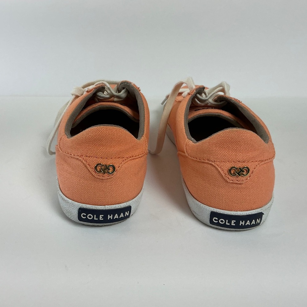 Cole Haan Women's Canvas Sneakers Peach Casual Lace Up Shoes Size 7B - Picture 5 of 9